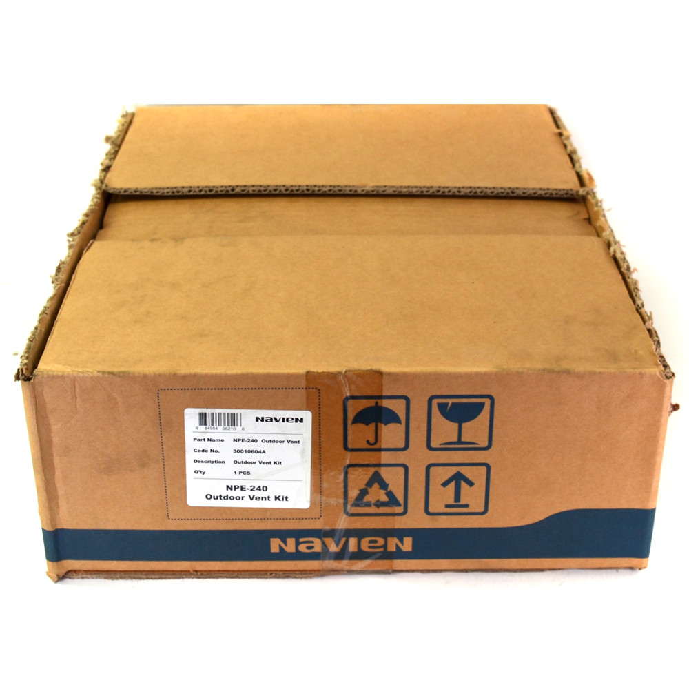 Navien NPE-240 30010604A Outside Vent Kit Polypropylene White