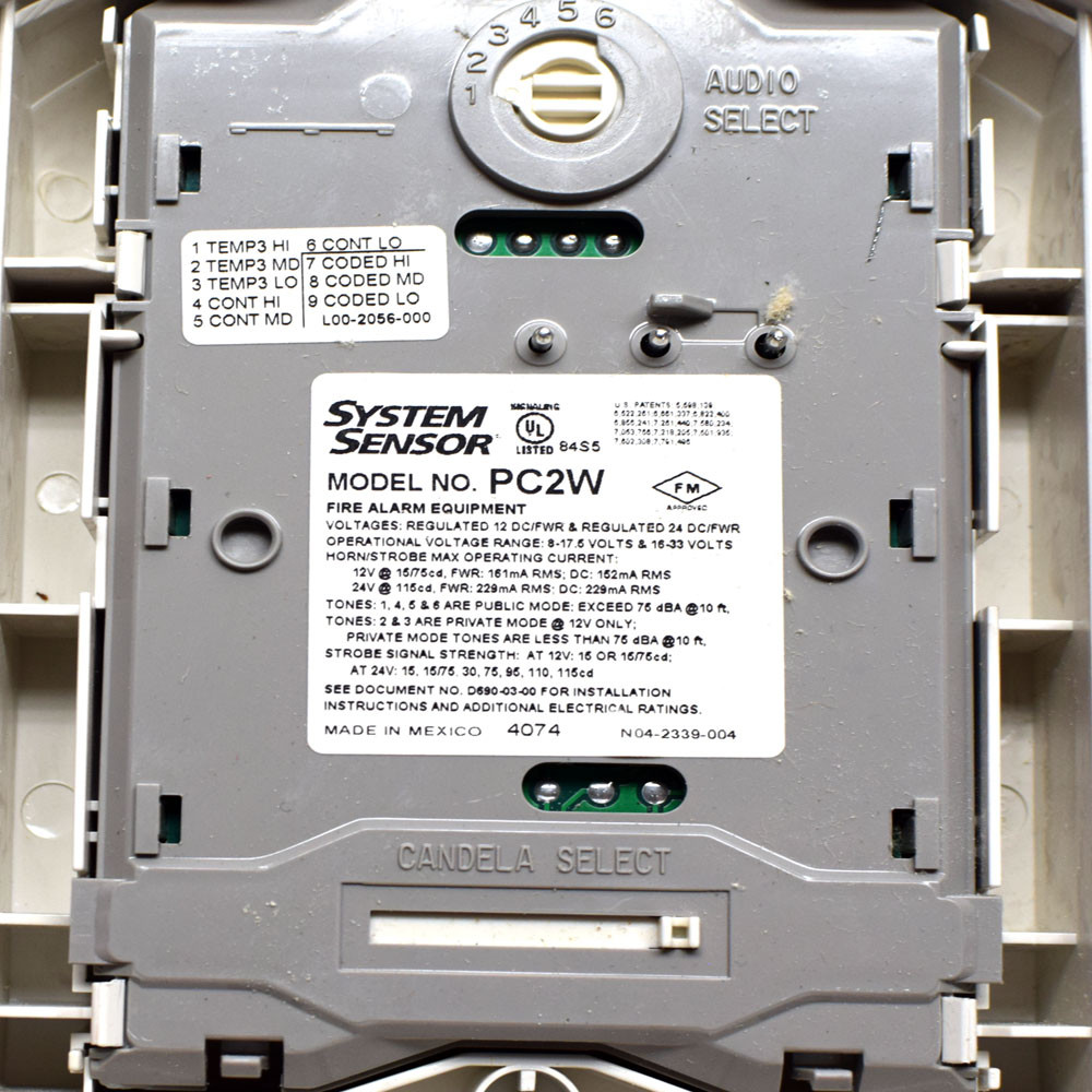 Pc2w System Sensor 12/24VDC Strobe and Fire Alarms SCW, PC2W and PC2WL