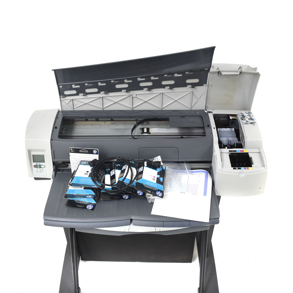 【CA0249】HP A1対応 大判インクジェットプリンタ Designjet 110plus C7796D スタンド・ロール紙ホルダー付 CA0249】HP A1対応 大判インクジェットプリンタ Designjet 110plus