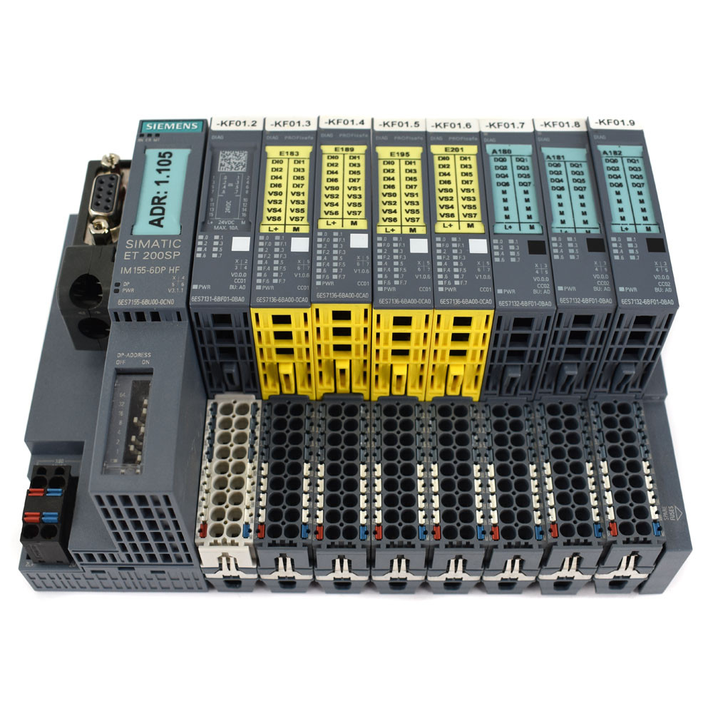 Siemens Simatic ET 200SP 6ES7 PLC Assembly w/ Input, Output, and Server ...