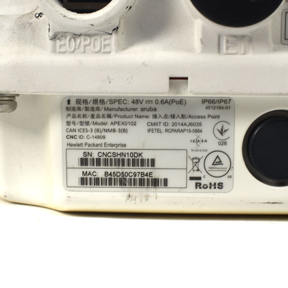 Hewlett Packard / Aruba AP-277 APEX0102 JW180A Aruba Outdoor