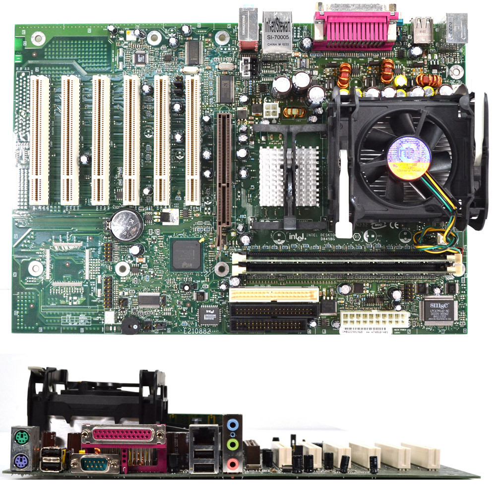 Vintage Intel D845BG Motherboard Intel SL5ZT Pentium 4 2.00