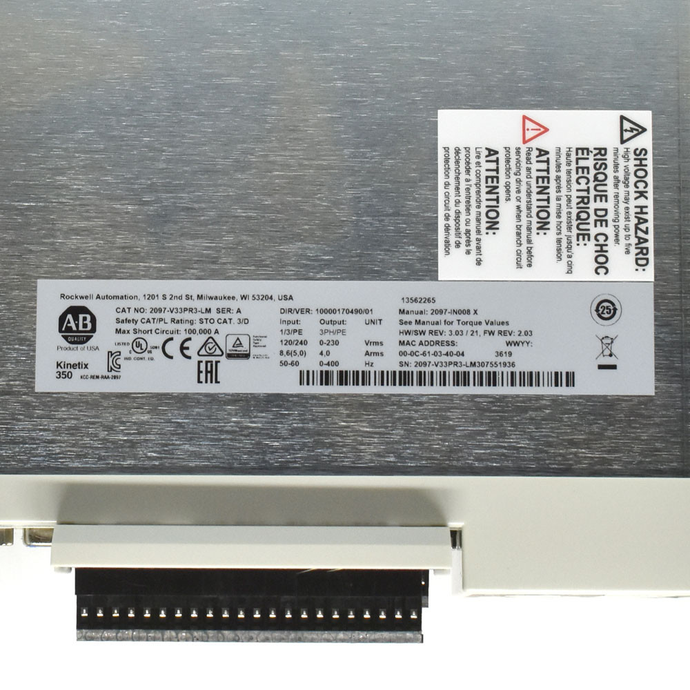 Allen-Bradley 2097-V33PR3-LM Kinetix 350 Drive VFD w/ TLY-A230P