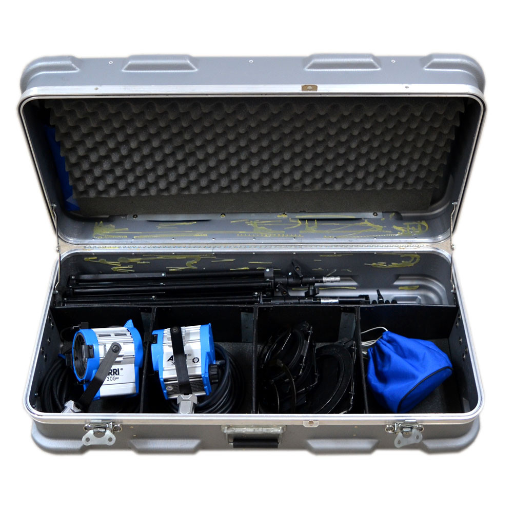 Arri Light Kit w/ 2x Arri 300 Plus, 3 Barn Doors, 3 TriPods, and