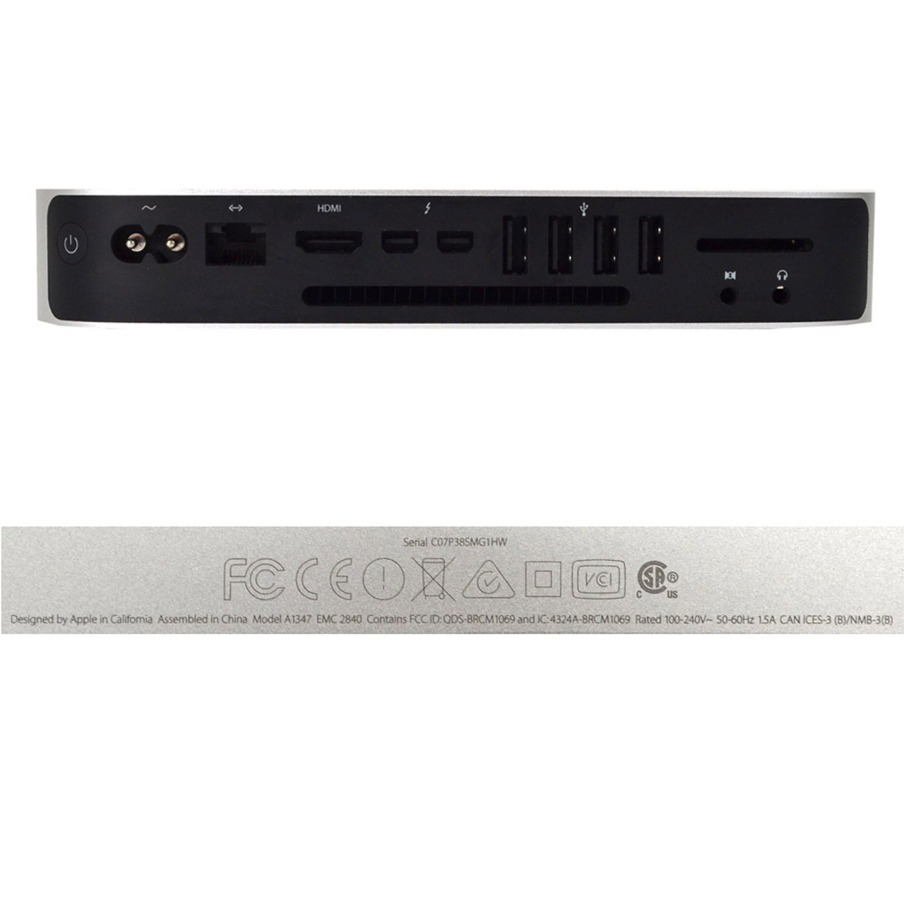 Apple A1347 Mac Mini Intel i5-4278U 2.60GHz 1TB 8GB EMC2840