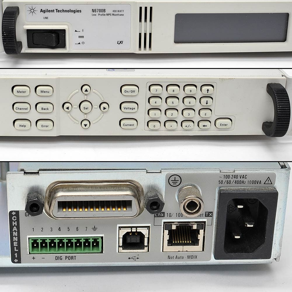 Agilent N6700B 4-slot 400 Watt Low-Profile 1U MPS Modular Power