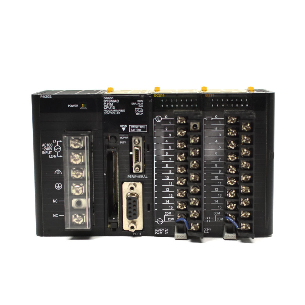 Omron Sysmac CJ1M-CPU13 PLC CPU Unit w/ ID211, OC211, and CJ1W