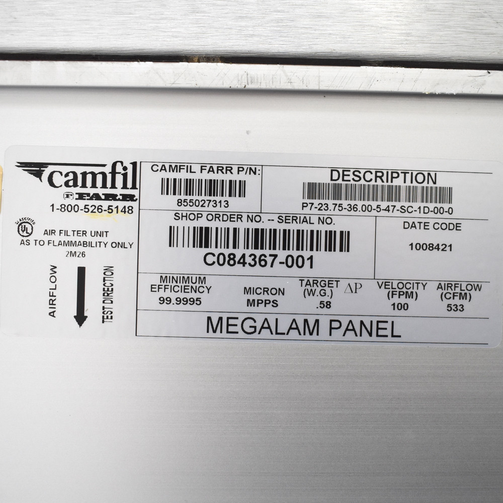 Techsol 533cfm Fan Filter Unit FFU + Camfil Farr 36