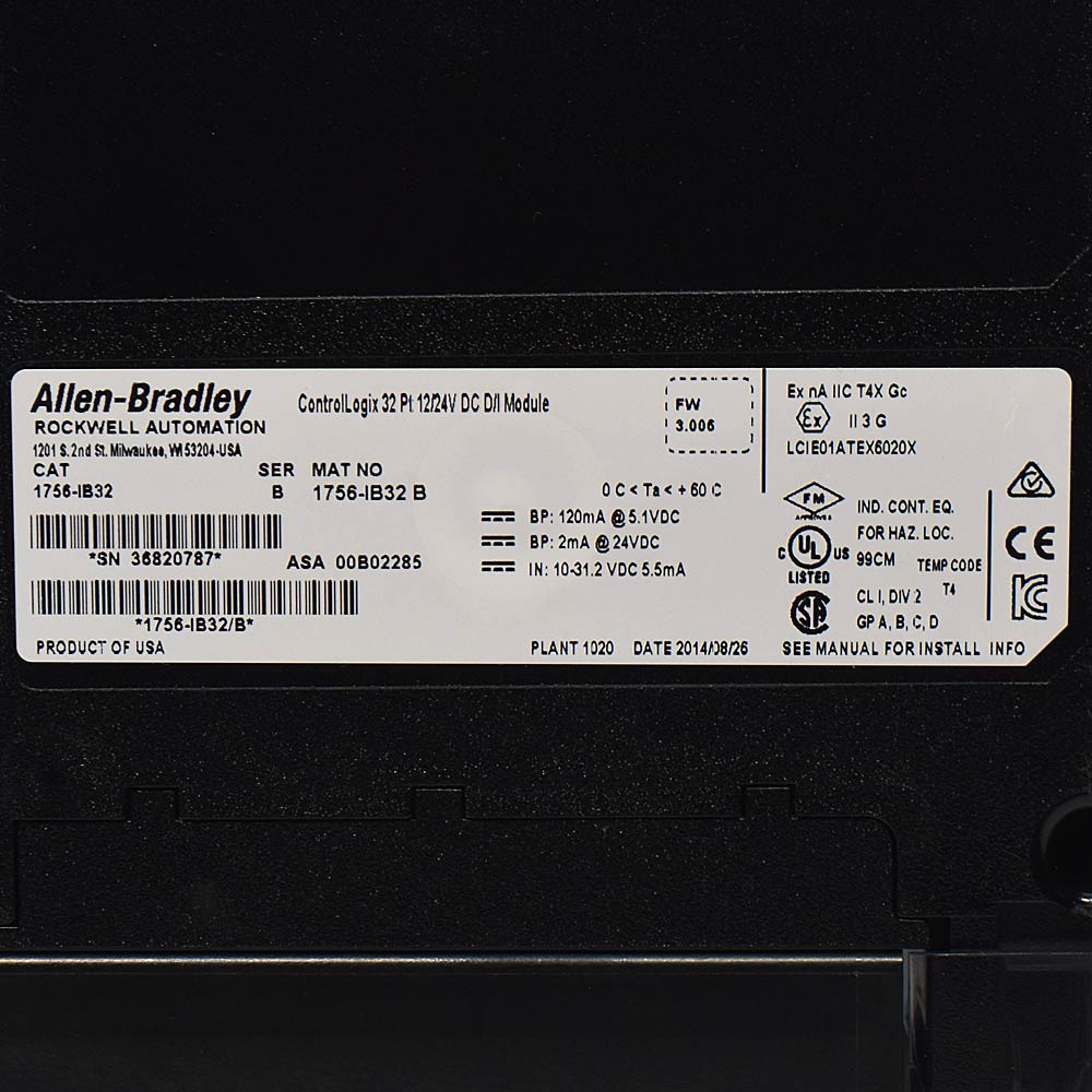 Allen-Bradley 1756-IB32 PLC ControlLogix Input Module