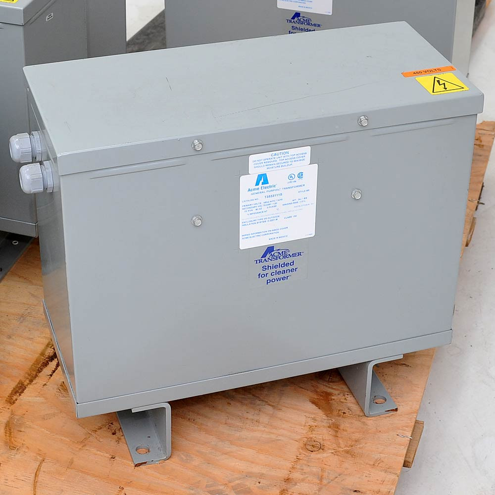 Acme T3533111S Dry Transformer 15kVA 3PH 480V Pri., 208Y/120V Sec