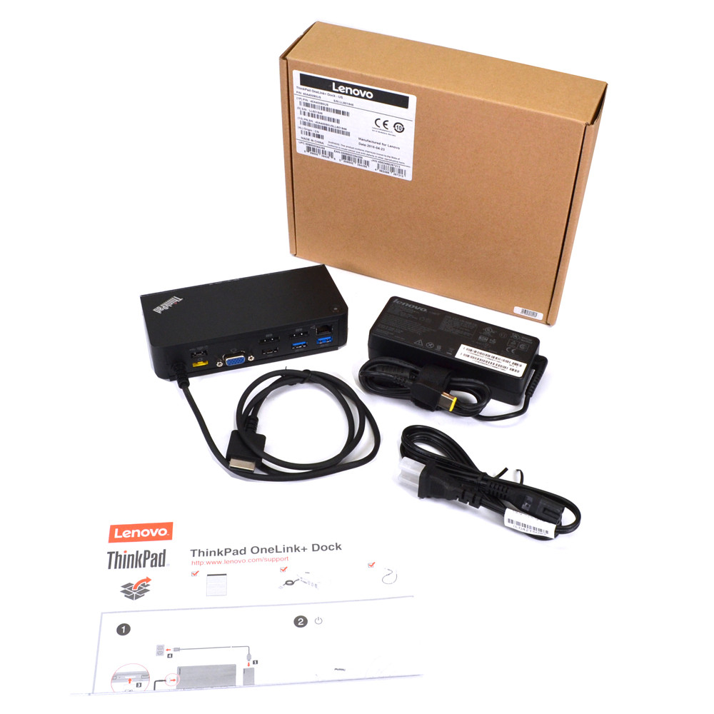 Onelink Connector Lenovo 40A40090US ThinkPad OneLink+ Dock USB 3.0 USB 2.0 DisplayPort VGA