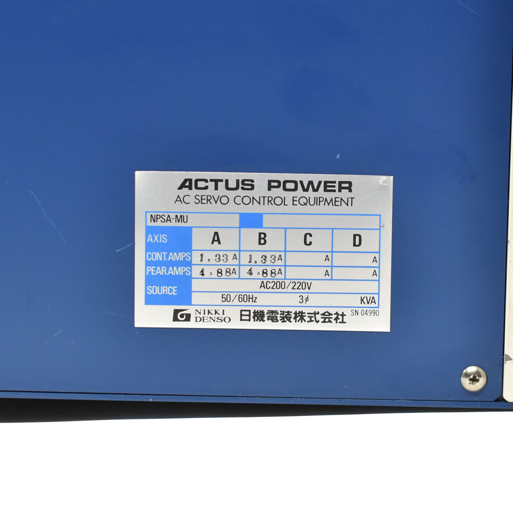 Nikki Denso NPSA-102MU-E9BS Actus AC Servo Controller