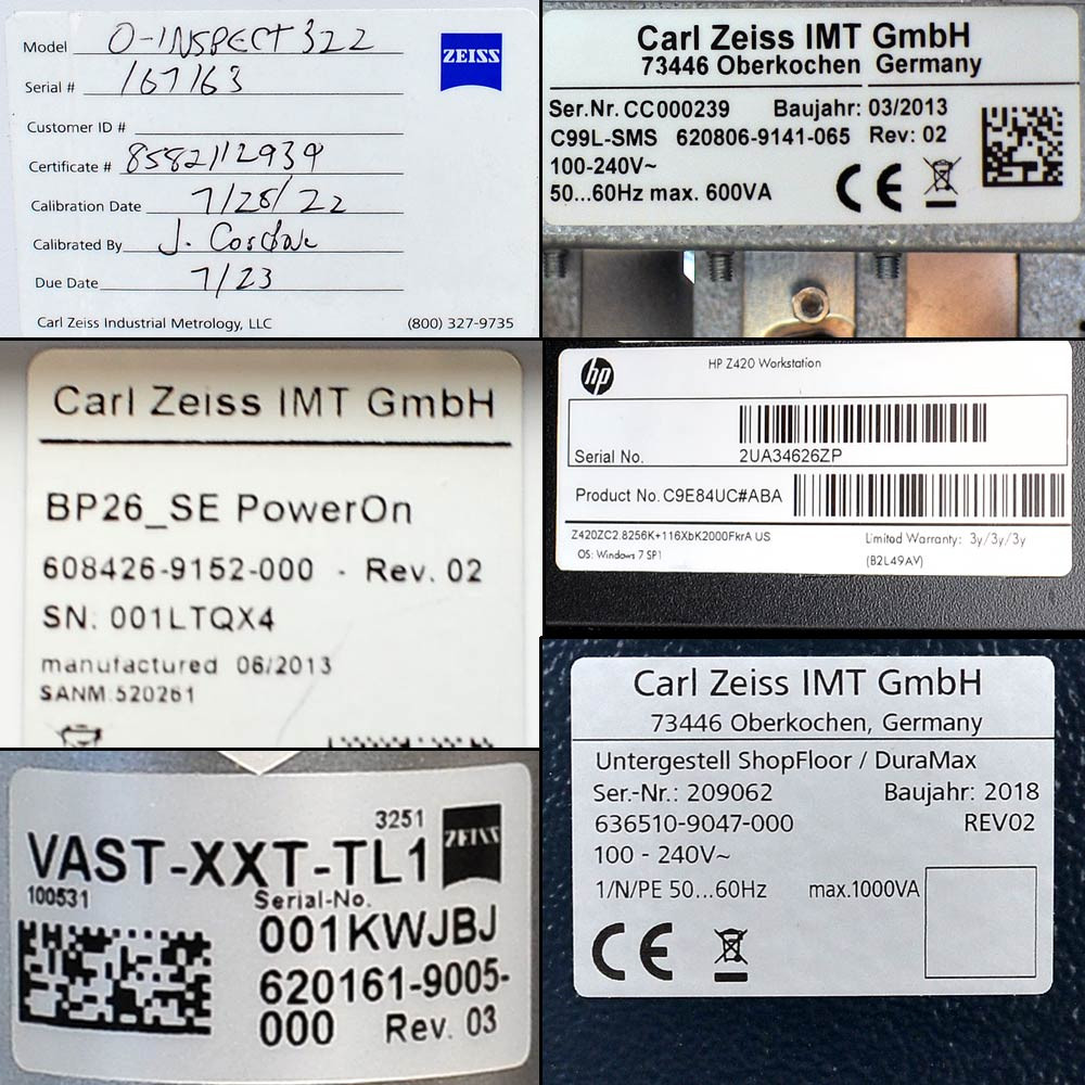 Zeiss O-Inspect 322 CMM Optical/Tactile With VAST XXT Probe