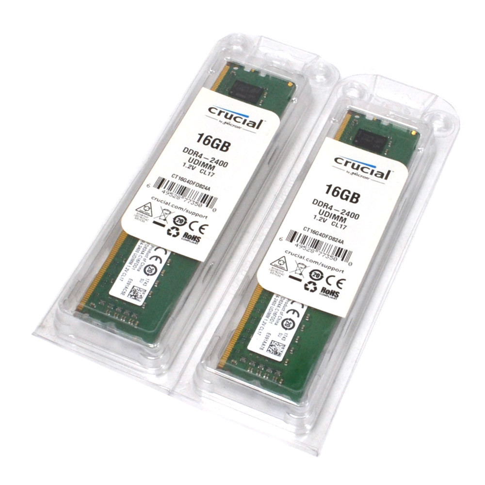 中古メモリー】Crucial CT16G4DFD824A/16GB 2枚 合計 32GB/DDR4 SDRAM