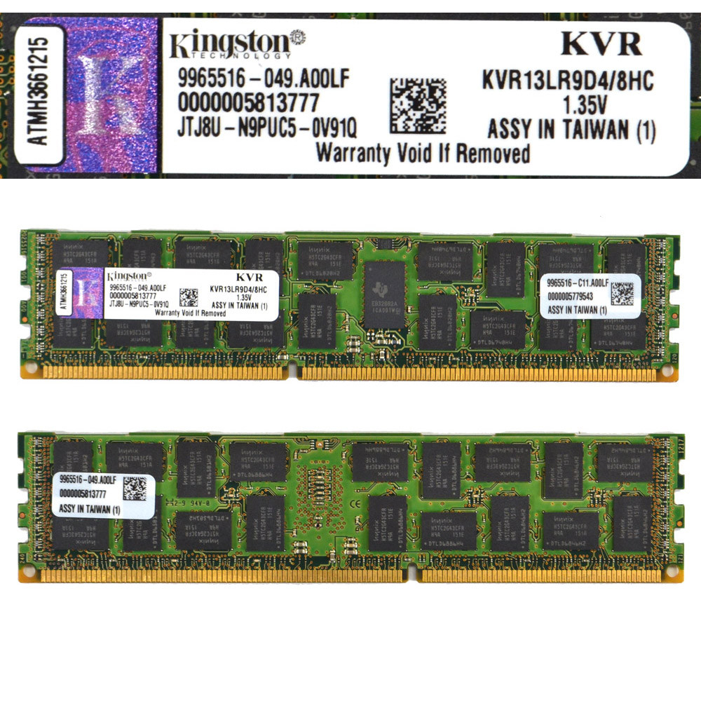 Kingston KVR13LR9D4/8HC Server ECC Memory 8GB DDR3 (32)