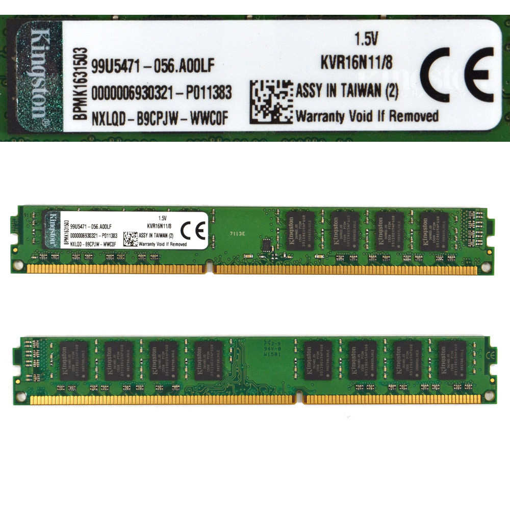 Kingston KVR16N11/8 Low-Profile Desktop Memory 8GB DDR3 (8)