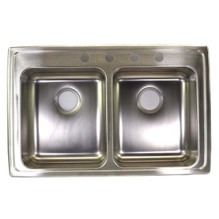 Stainless steel double bowl kitchen sink