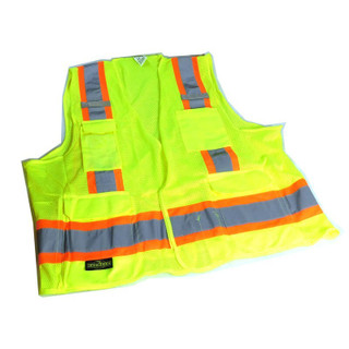 High visibility yellow safety vest