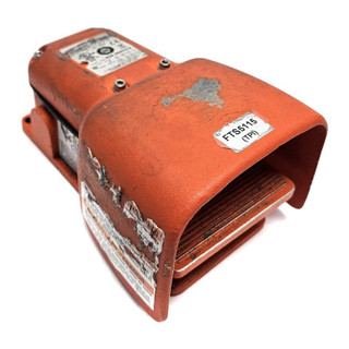 Orange cast metal foot switch