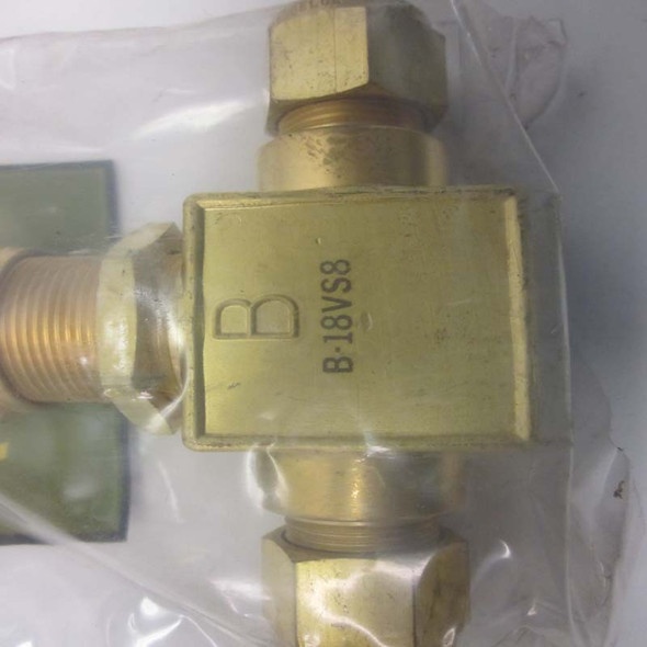 NEW Lot of 2 Whitey / Swagelok B-18VS8 Brass Integral Bonnet Needle Valves 1/2"