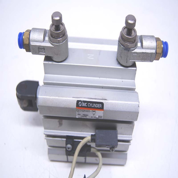 SMC NCDQ2KA63-50D Pneumatic Actuator w/(2) D-F79 Sensors + (2) AS2200 Valves