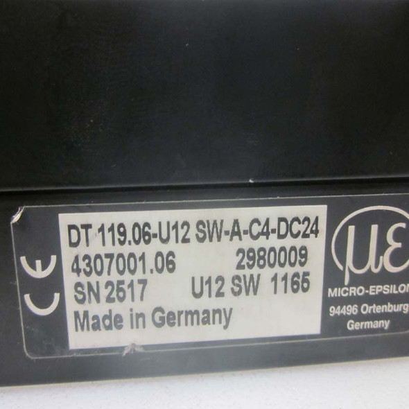 Micro Epsilon Multi NCDT #DT 119.06-U12/SW-A-C4-DC24 4307001.06 Sensor