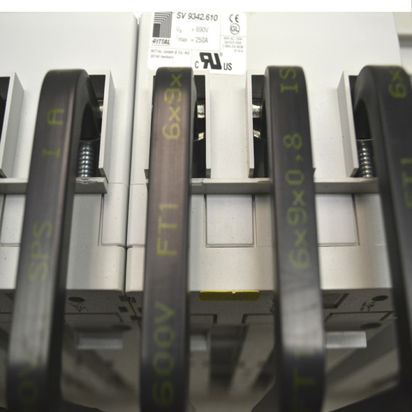(4) Rittal SV 9342.610 3-Pole 250A Distribution Adapters w/ 5-Slot Adapter Unit
