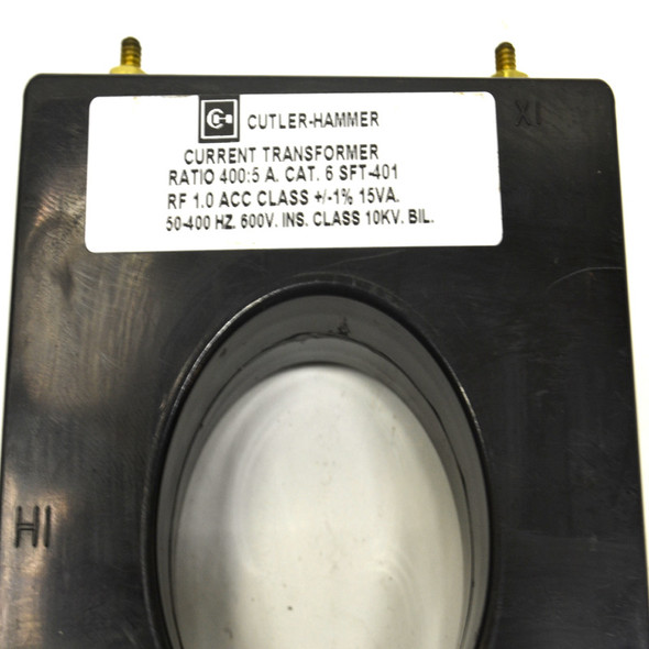 (Lot of 2) Cutler Hammer 6SFT-401 (400:5A Ratio) 600V Current Transformers