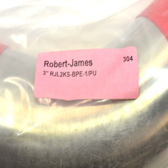 (5) NEW Robert James RJL2KS-BPE-1/PU T-304 45 Degree Butt Weld 3" Elbows