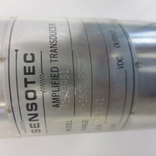 Sensotec 811 / 3951 Range: 0-1500 PSIG 28VDC Amplified Pressure Transducer