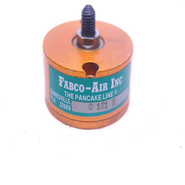 Lot of 7 Fabco Air 121 Series 1/4" Stroke Pneumatic Pancake Cylinders C-121-X