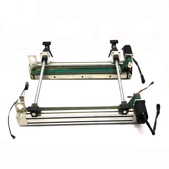 Conveyor Track Assembly 29" Belt Driven w/(2) Lin 5718L-01S-RO Stepper Motors
