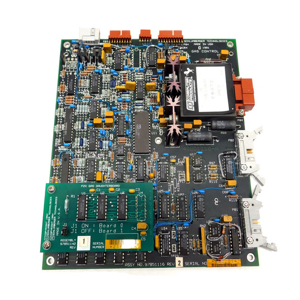 Schlumberger Technologies 97851116 Gas Control PCB w/ P2X Daughterboard