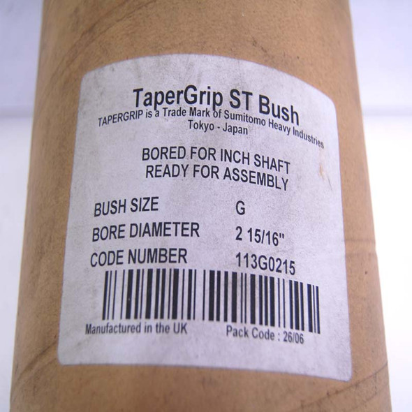 NEW Sumitomo TaperGrip ST Bush Size-G 2-15/16" Code 113G0215 w/Screws