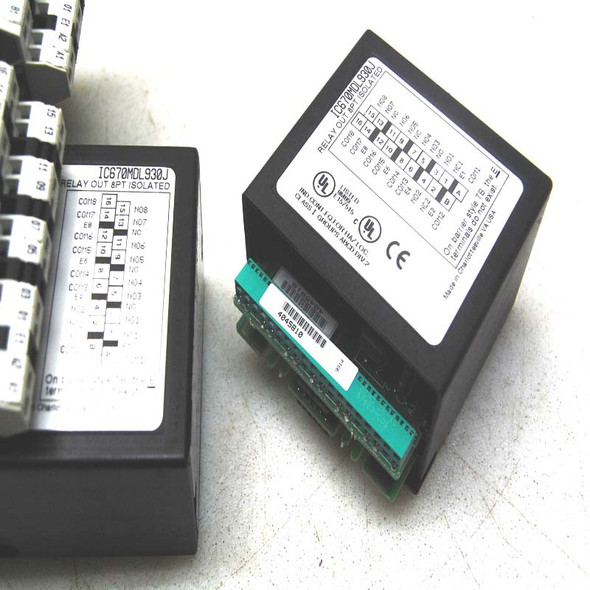 (2) GE Fanuc IC670MDL930J Isolated Output Modules w/ IC670CHS002E 2-Tier Base