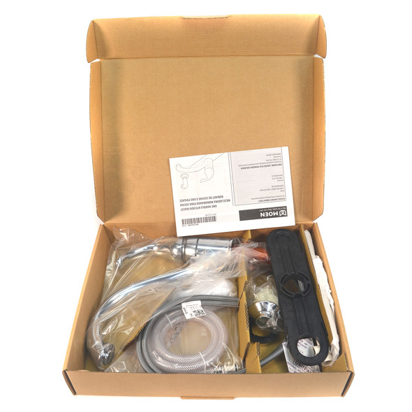 NEW Moen 7840 Chrome Camerist Collection Low-Arc Kitchen Faucet & Side Sprayer