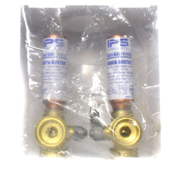 IPS MBFR1211HA 2-Box Washing Machine Outlet Box w/Arrester Valves 1/4 Turn