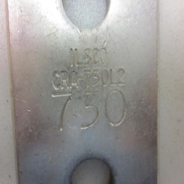 Lot of 6 Ilsco CRA-750L2 - No. 17 Long Barrel Double Hole Compression Lugs