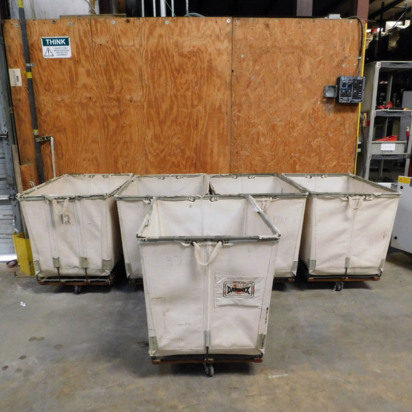 DANDUX 12 BU Laundry Cart Canvas Basket Truck Industrial Rolling 37" x 27" x 33"