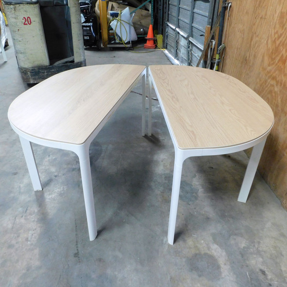 Lot 2 IKEA BEKANT Half Round Conference Table Modular 55" x 55" x 29"