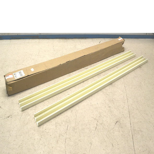 (2) NEW Wiremold 5400TB Ivory Non-Metallic Divided Twin Channel Raceway 8' Base