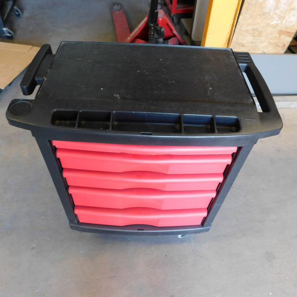 Rubbermaid 5-Drawer Mobile Work Center Tool and Supply Storage Chest
