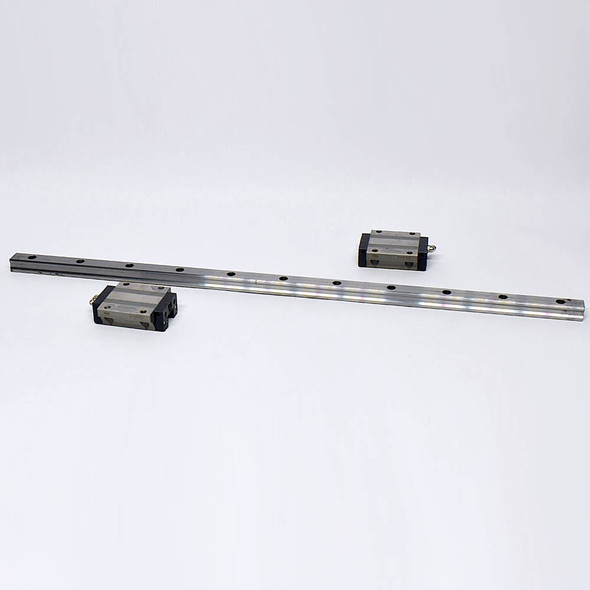 THK SHS20-640L Linear 20mm Guide Rail 25" w/ 2 SHS20C1SS Ball Bearing Carriages THK SHS20-640L Linear 20mm Guide Rail 25" w/ 2 SHS20C1SS Ball Bearing Carriages