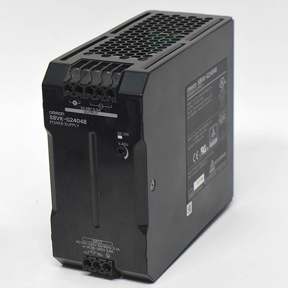 Omron S8VK-G24048 DIN Rail Power Supply 100~240VAC 3.1A Input 48VDC 5A Output Omron S8VK-G24048 DIN Rail Power Supply 100~240VAC 3.1A Input 48VDC 5A Output