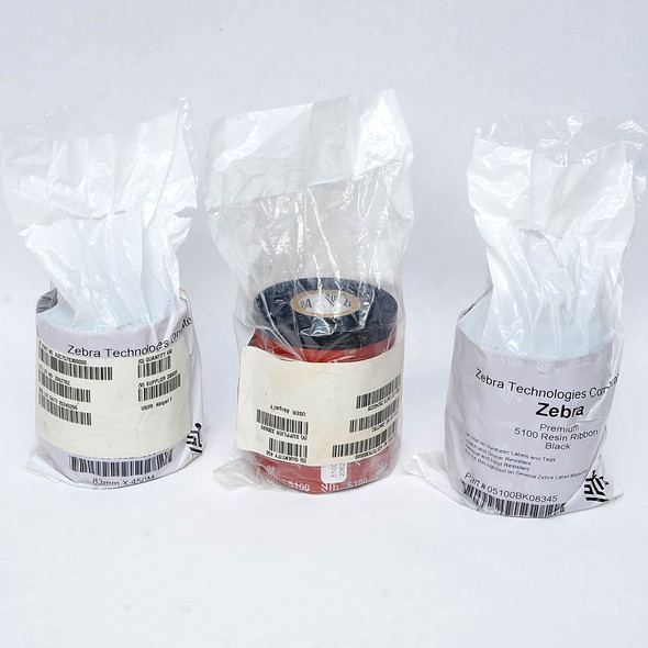 Zebra 05100BK08345 Premium 5100 Resin Ribbon Black (3) Zebra 05100BK08345 Premium 5100 Resin Ribbon Black (3)