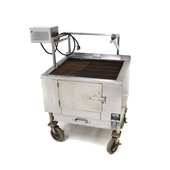 Aztec ST-36 Stainless 36" Char-Broiler Charcoal/Wood Burning Grill SS w/ Casters Aztec ST-36 Stainless 36" Char-Broiler Charcoal/Wood Burning Grill SS w/ Casters