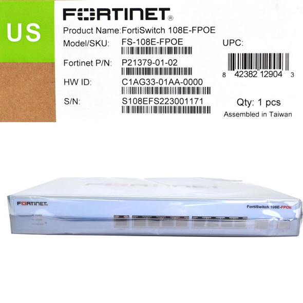 Fortinet FS-108E-FPOE FortiSwitch Ethernet Switch Fortinet FS-108E-FPOE FortiSwitch Ethernet Switch