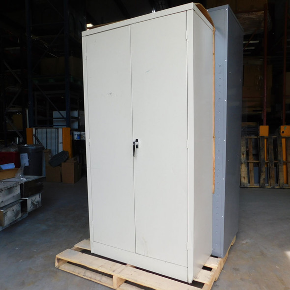 Steel Storage Cabinet 2-Door w/ Adjustable Shelves 36" W x 18" D x 71" H