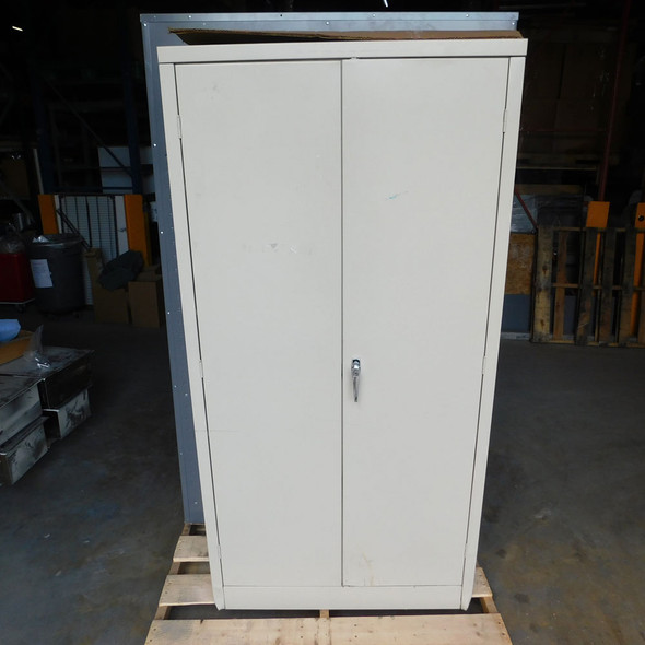 Steel Storage Cabinet 2-Door w/ Adjustable Shelves 36" W x 18" D x 71" H