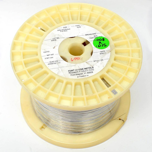 Fort Wayne Metals 304V Stainless Steel Wire Ribbon (0.008" x 0.015") 15,000 feet Fort Wayne Metals 304V Stainless Steel Wire Ribbon (0.008" x 0.015") 15,000 feet